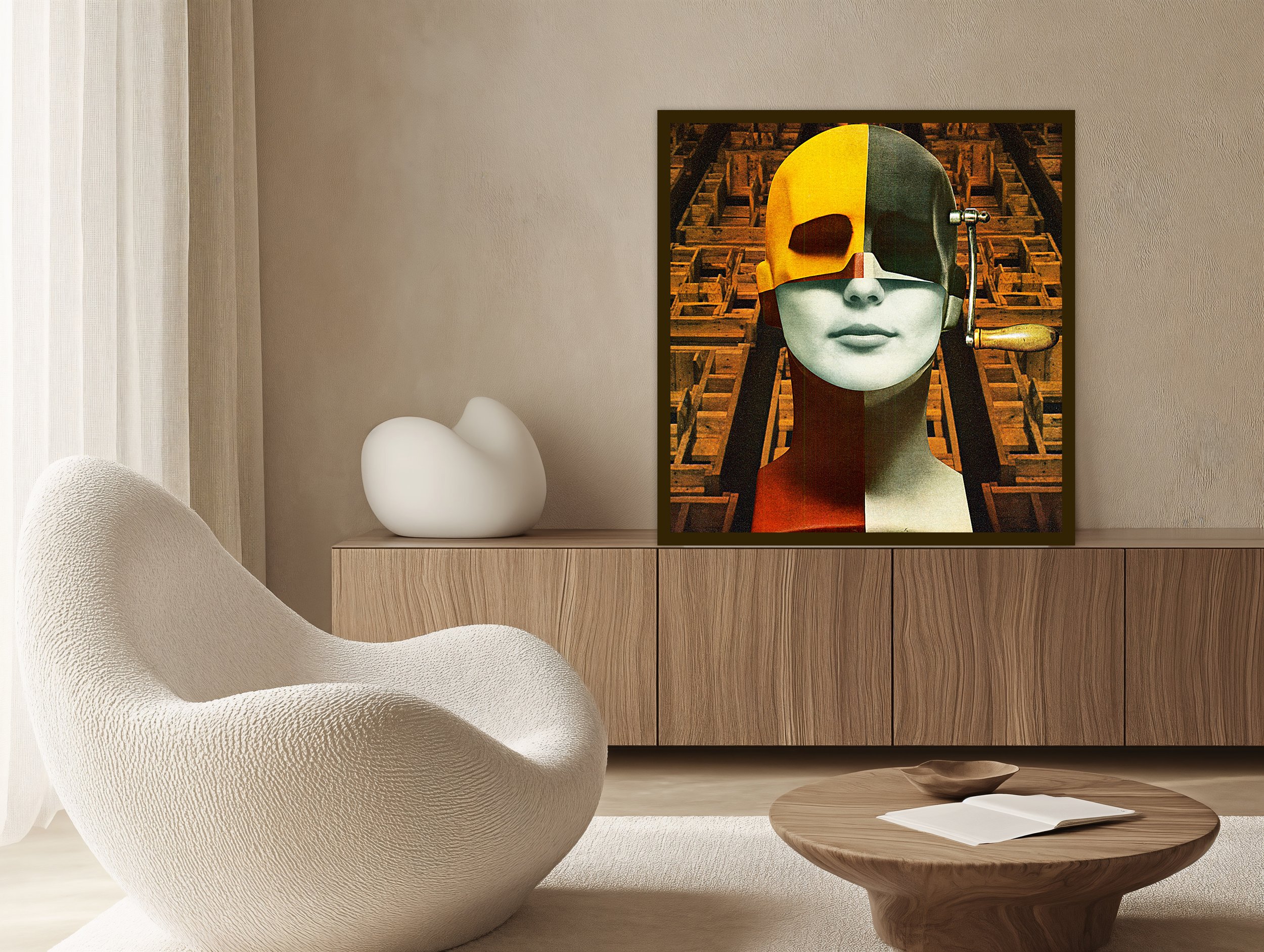 Surreal Retro Collage by Joan Seed – Dark Humor Pop Surrealism for
